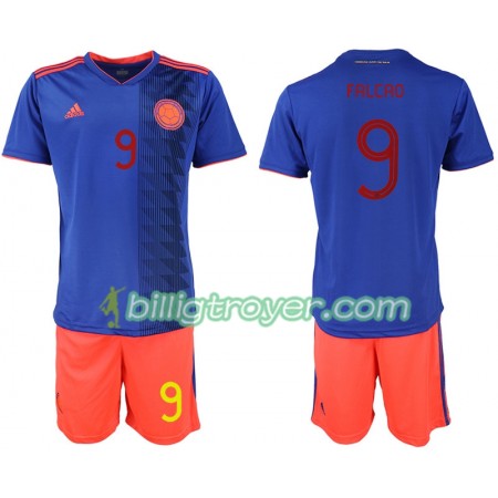 Billige Fotballdrakter Colombia FALCAO 9 Barn Bortedraktsett Copa América 2019 Kortermet